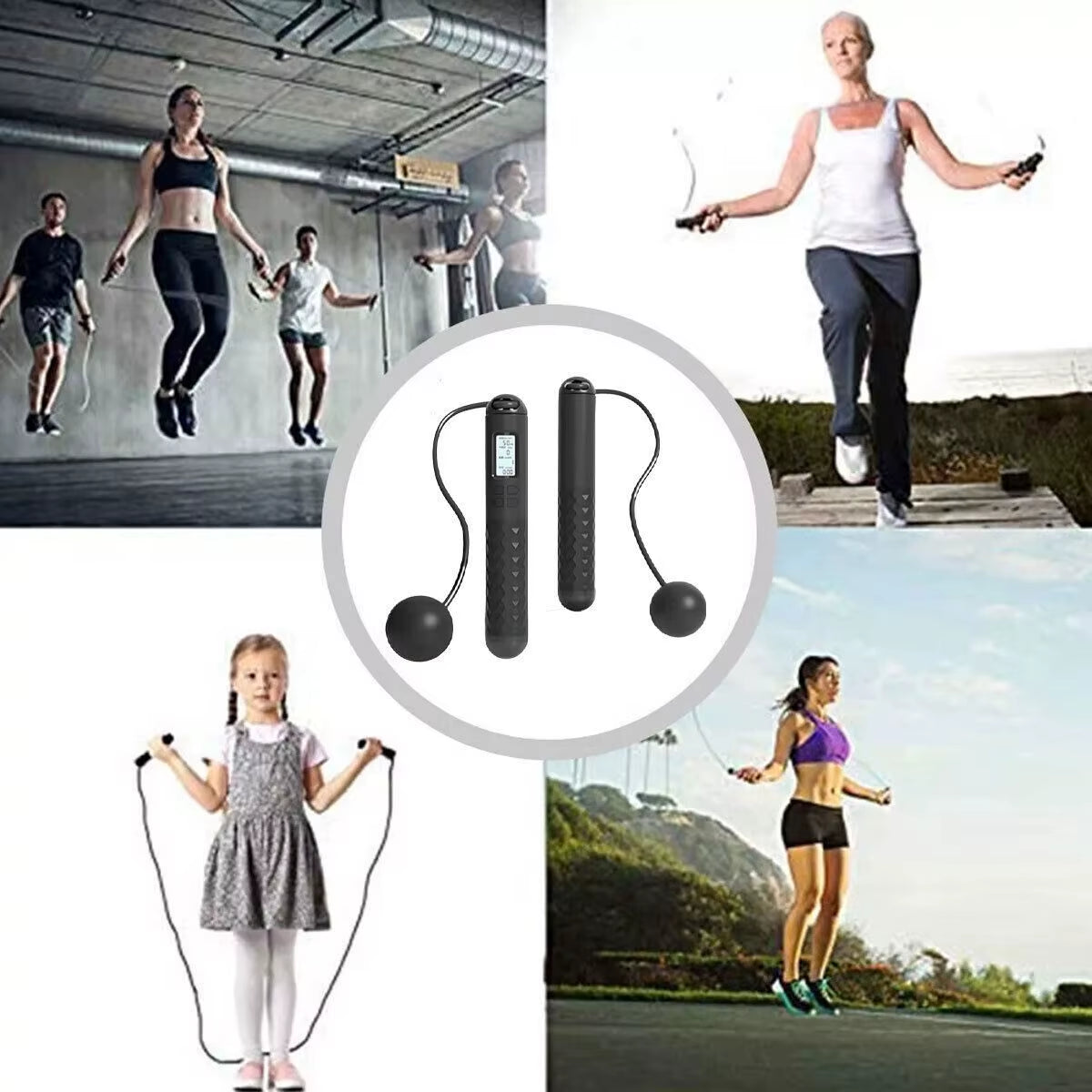 Elevate Your Fitness Routine with the UK Cordless Jump Ropeless Skipping Rope Featuring a Digital Counter