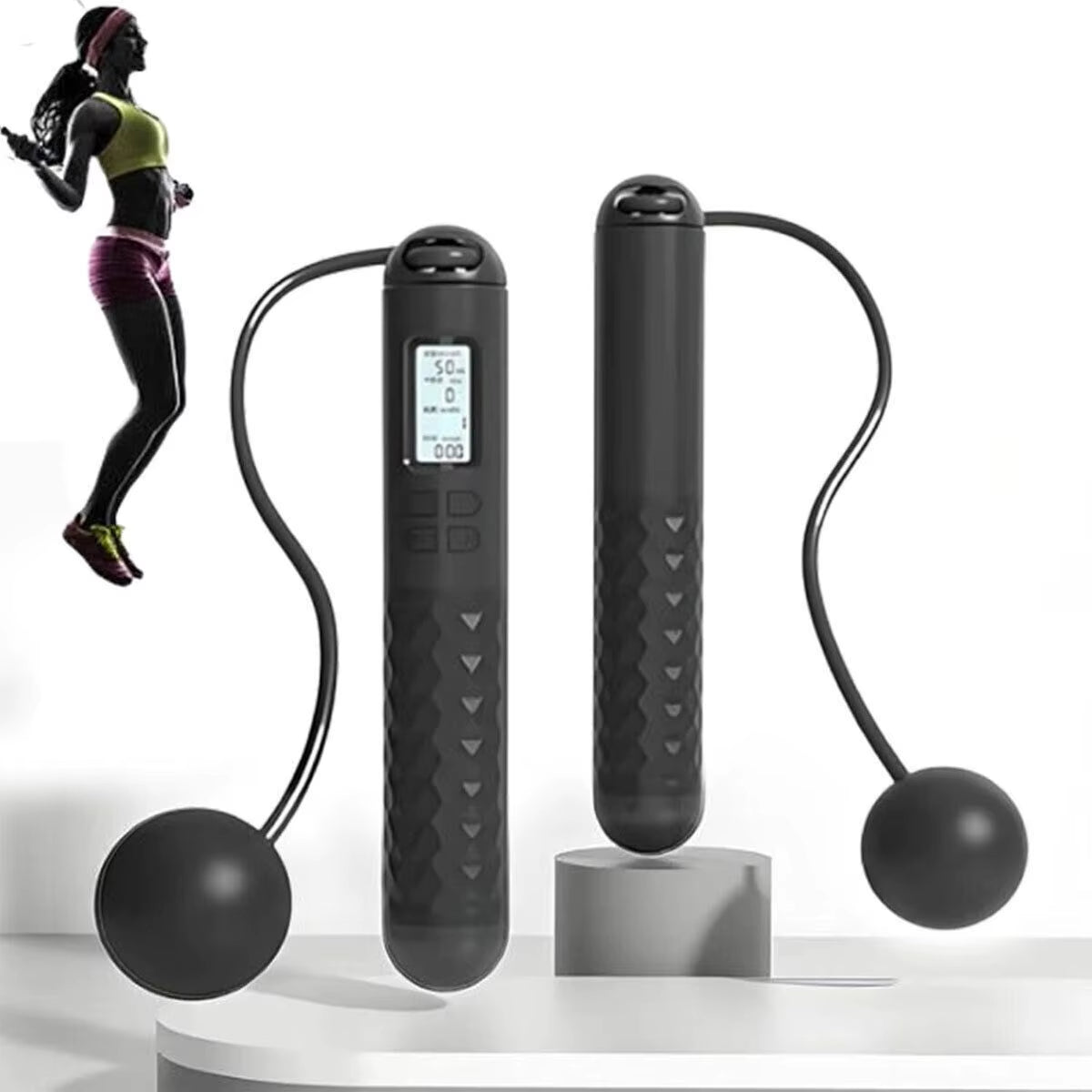Elevate Your Fitness Routine with the UK Cordless Jump Ropeless Skipping Rope Featuring a Digital Counter